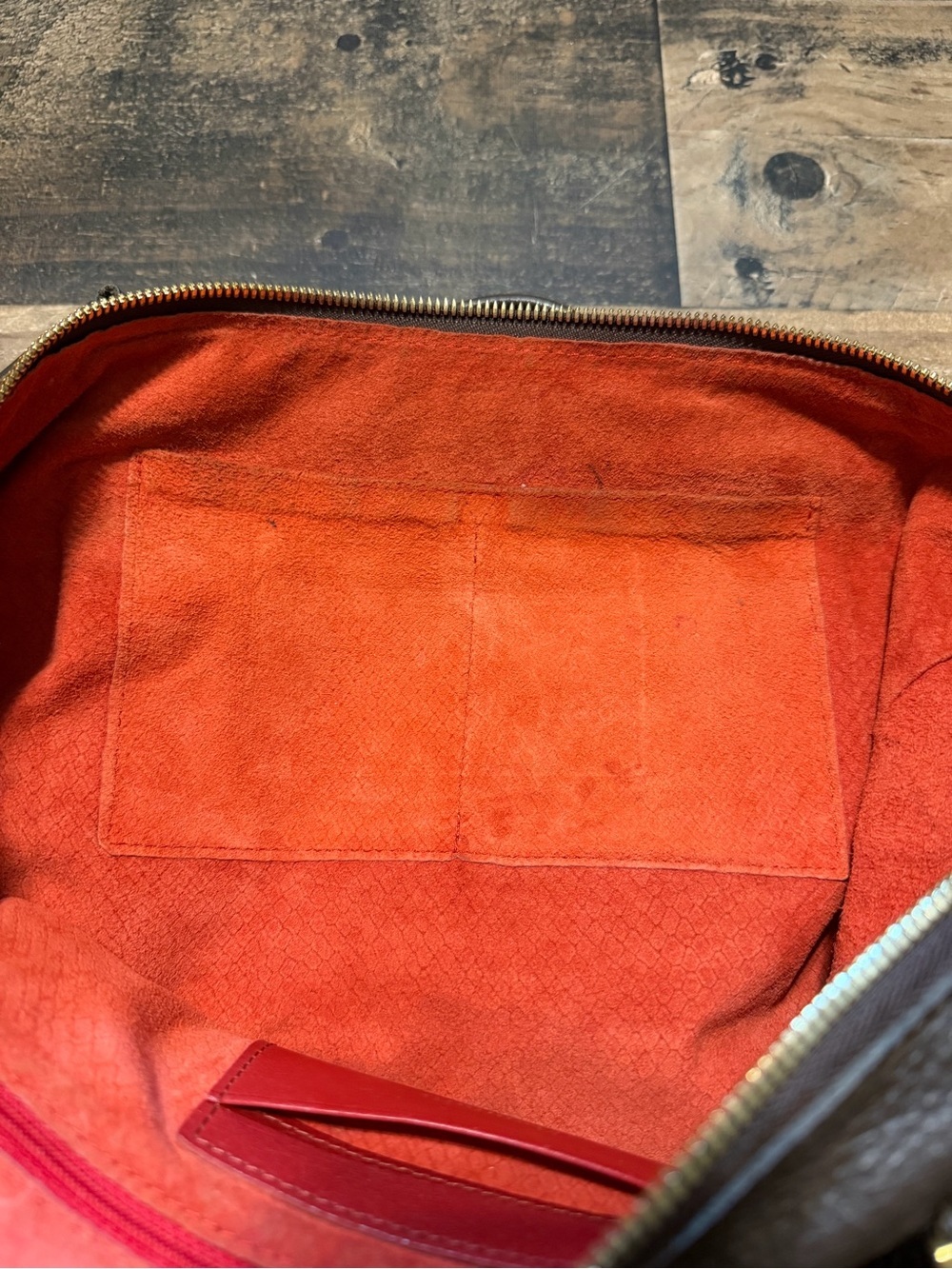 Hammitt Brown Mixed Material Shoulder Bag with Signature Studded Guitar Strap - Picture 13 of 14